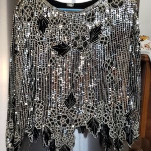 Beautiful silver sequin shirt